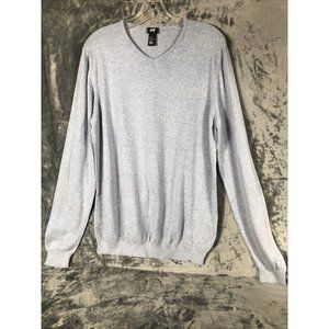 H&M Men’s Sweater Pull Over V-Neck Light Blue Long Sleeves Adult Large